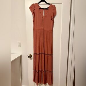 American Eagle Outfitters Mauve Maxi Dress